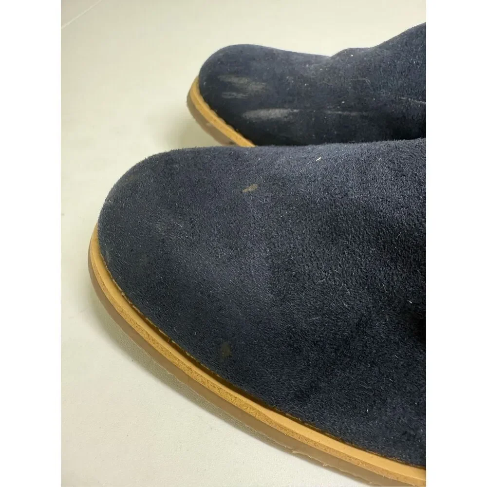 H&M Faux Suede Men’s Navy Blue Chukka Boots Size 10,5 See Description